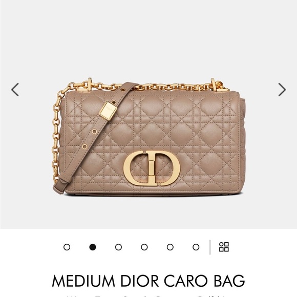 Dior Caro Medium Crossbody Bag in Taupe - Picture 1 of 2